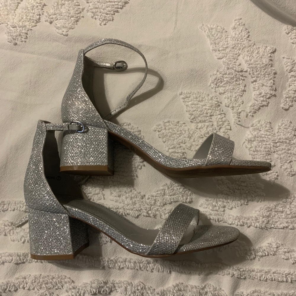 Silver sparkly shoes